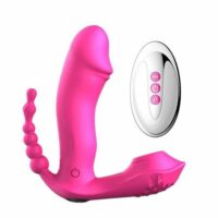 Vibrador para Ponto G, Ânus e Clitóris com Controle Remoto a Distância - Suck 3 em 1