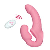 Vibrador Duplo Strapless - Cinta Peniana sem Alças para Mulheres