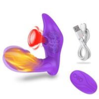 Vibrador de Ponto G e Sugador de Clitóris com Controle Remoto a Distância - Trust Loving