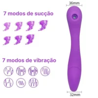 Vibrador Varinha Mágica com Sugador de Clitóris - TwoLoving