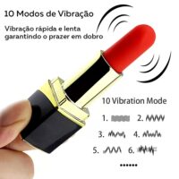 Mini Vibrador Bullet Batom Super Discreto