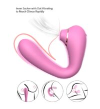 Vibrador Flexível e Sugador de Clitóris - FlowerX DIBE