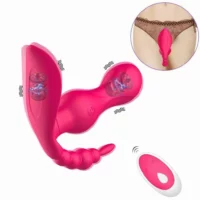 Vibrador Interno com Estimulador de Clitóris e Anus c/ Controle Remoto - RocketUp